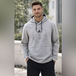 ADIDAS Hooded Gray Sweatshirt